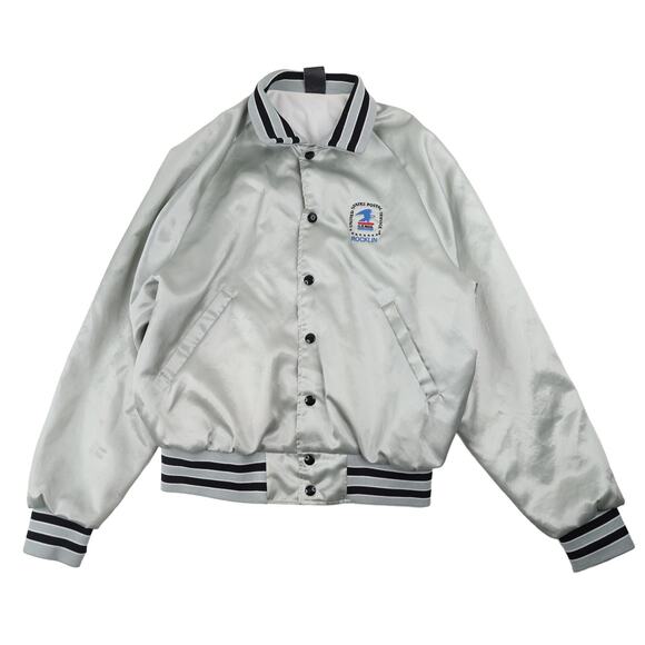 Vintage USPS Satin Bomber Jacket - Picture 1 of 9